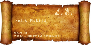 Ludik Matild névjegykártya
